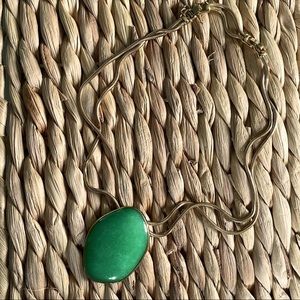 Stella & Dot | Serenity Pendant necklace- green and gold